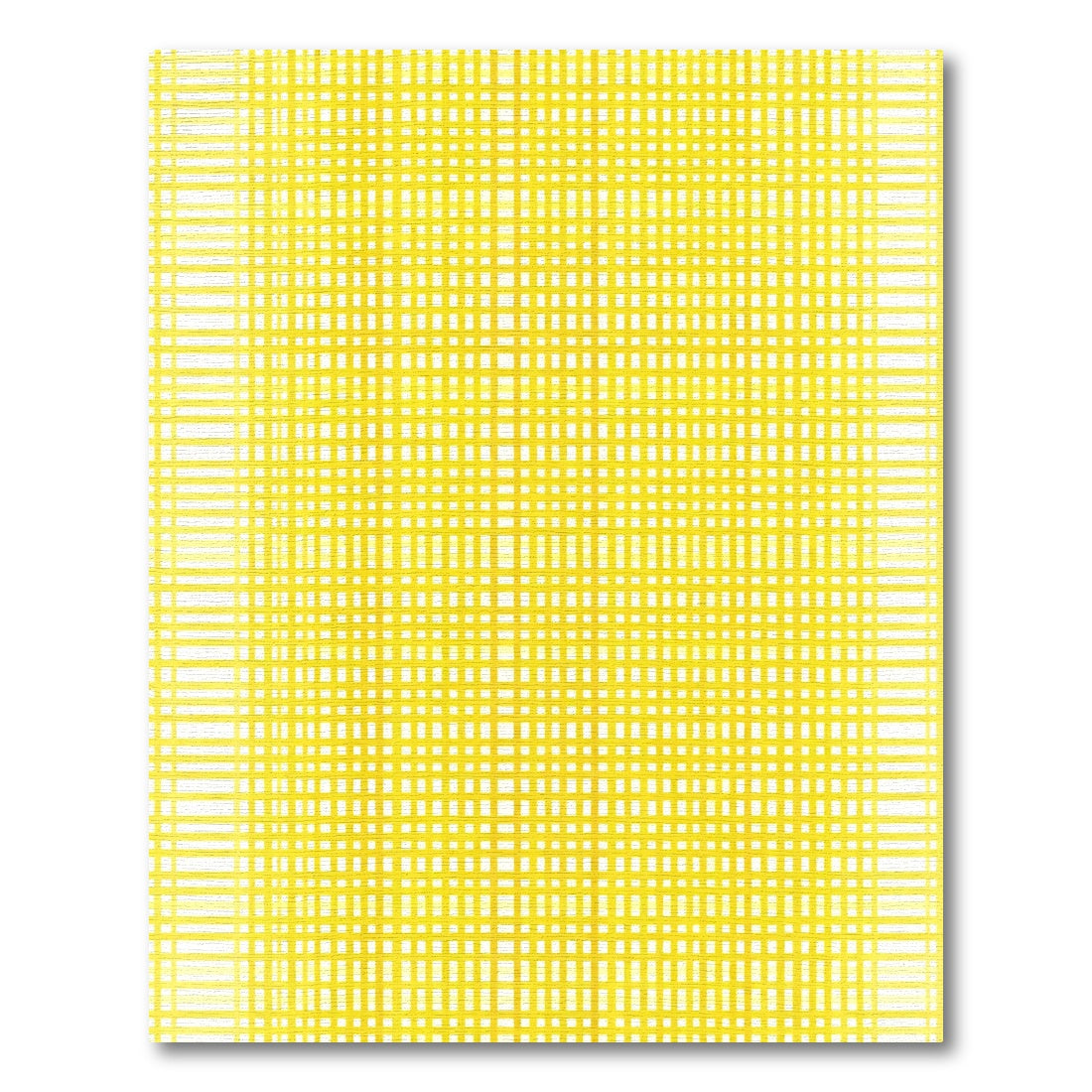 Bright Yellow Grid Weave Rug
