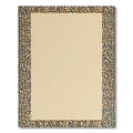 Bold Animal Print Border Tan Rug