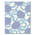 Pastel Blue Blob Abstract Curve Rug