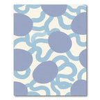 Pastel Blue Blob Abstract Curve Rug
