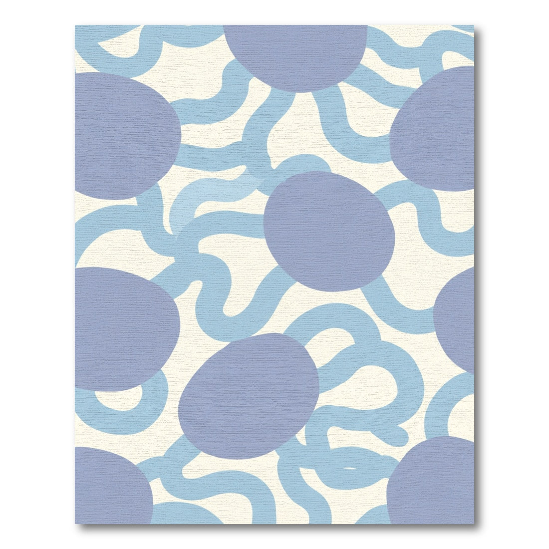 Pastel Blue Blob Abstract Curve Rug