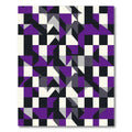 Modern Purple Geometric Tile Rug