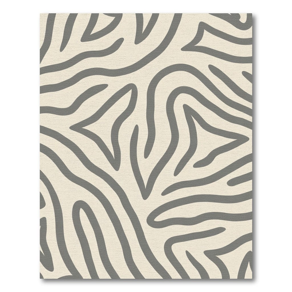 Neutral Zebra Stripe Organic Waves Rug