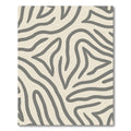 Neutral Zebra Stripe Organic Waves Rug