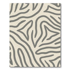 Neutral Zebra Stripe Organic Waves Rug