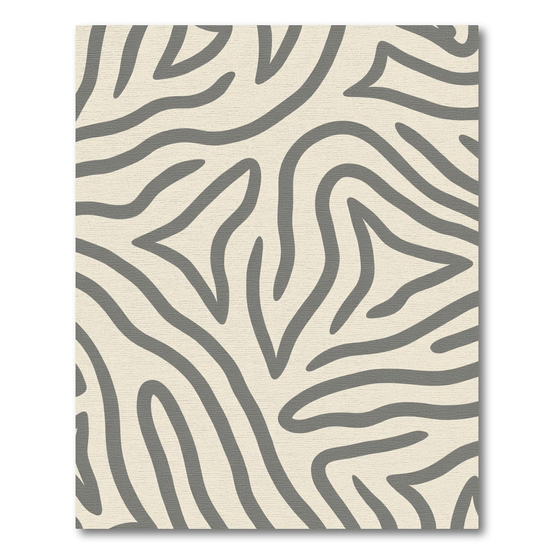 Neutral Zebra Stripe Organic Waves Rug