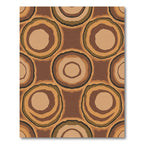 Earthy Tone Concentric Circles Rug