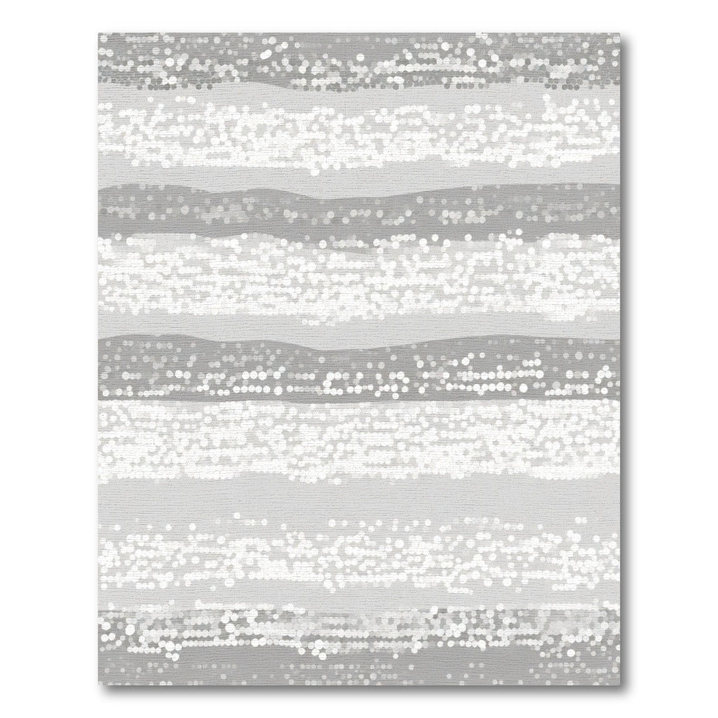 Silver Abstract Dotted Stripe Rug