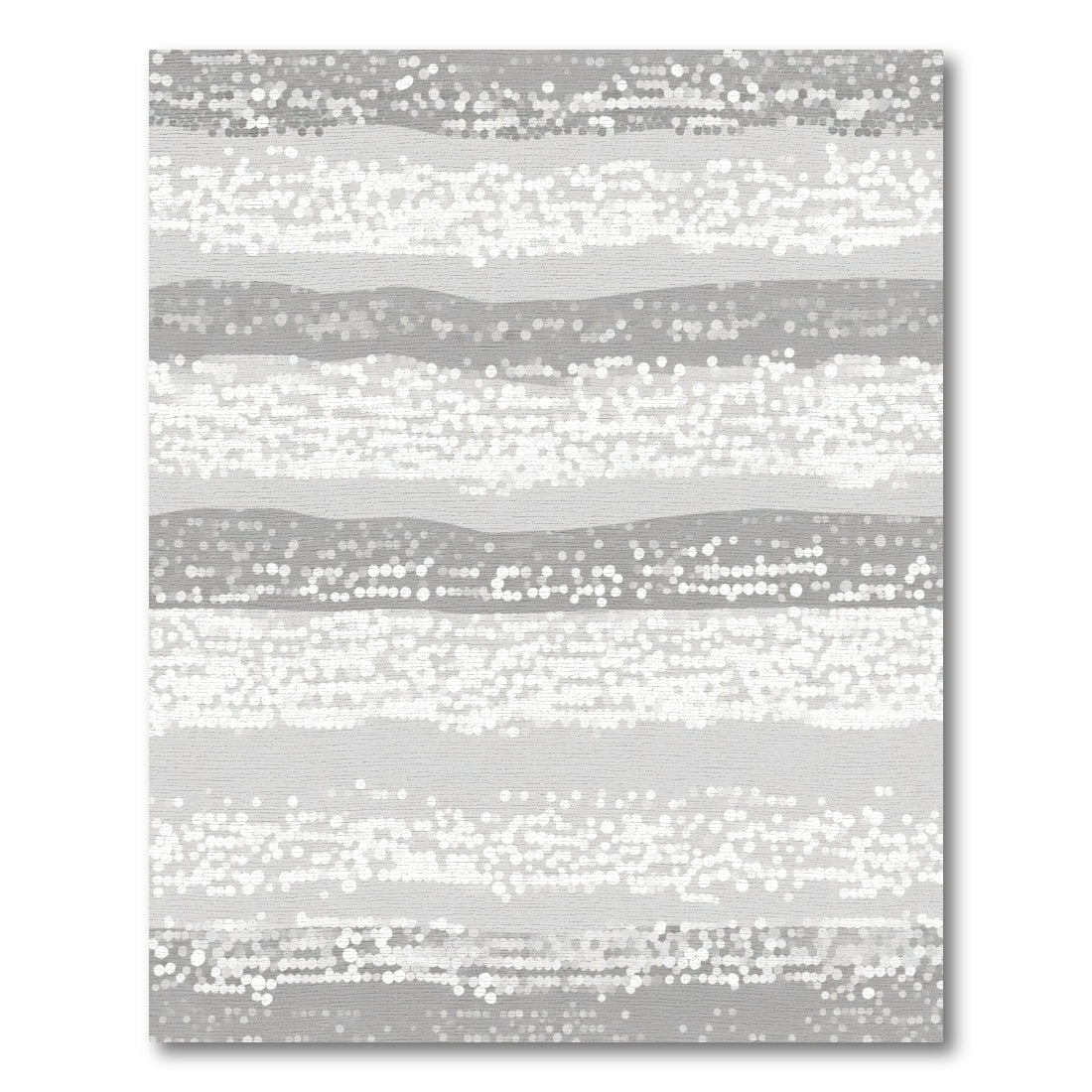 Silver Abstract Dotted Stripe Rug