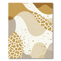 Golden Leopard Abstract Curve Rug