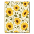 Vibrant Yellow Sunflower Vine Garden Rug