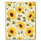 Vibrant Yellow Sunflower Vine Garden Rug