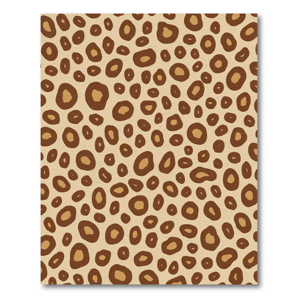 Classic Tan Brown Spotted Spots Rug