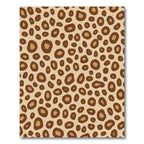 Classic Tan Brown Spotted Spots Rug