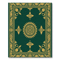 Emerald Gold Floral Medallion Borders Rug