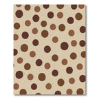 Brown And Tan Polka Dot Circles Rug