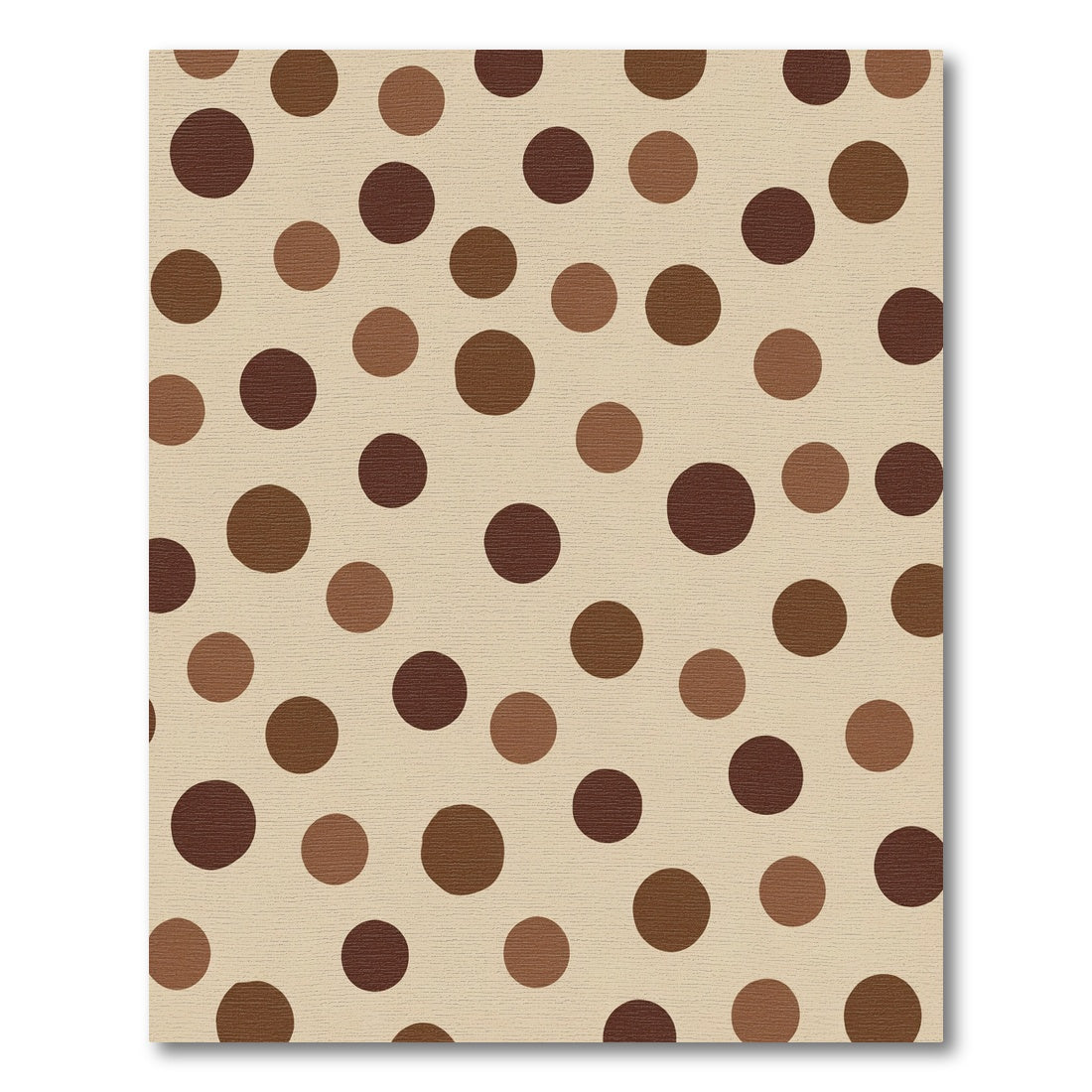 Brown And Tan Polka Dot Circles Rug