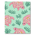 Pink Sea Turtle Coral Swirl Rug