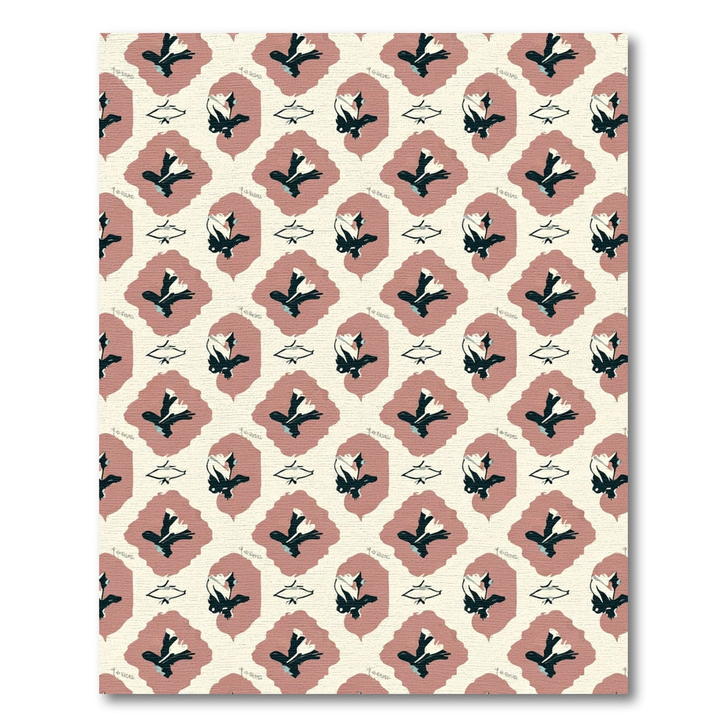 Rose Diamond Floral Abstract Rug