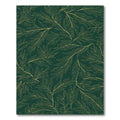 Elegant Gold Leaf Branches on Emerald Rug