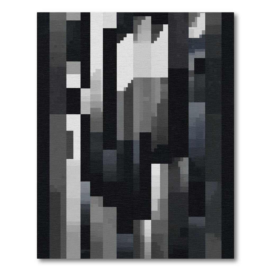 Monochromatic Textured Vertical Shards Rug