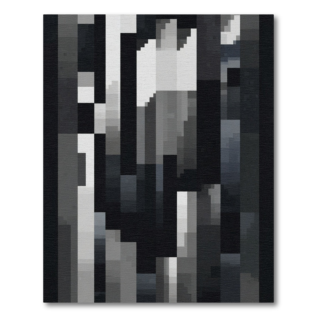 Monochromatic Textured Vertical Shards Rug