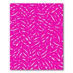 Vibrant Pink White Abstract Strokes Rug