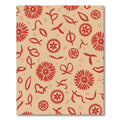 Crimson Floral Scatter Playful Rug