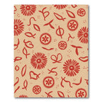 Crimson Floral Scatter Playful Rug
