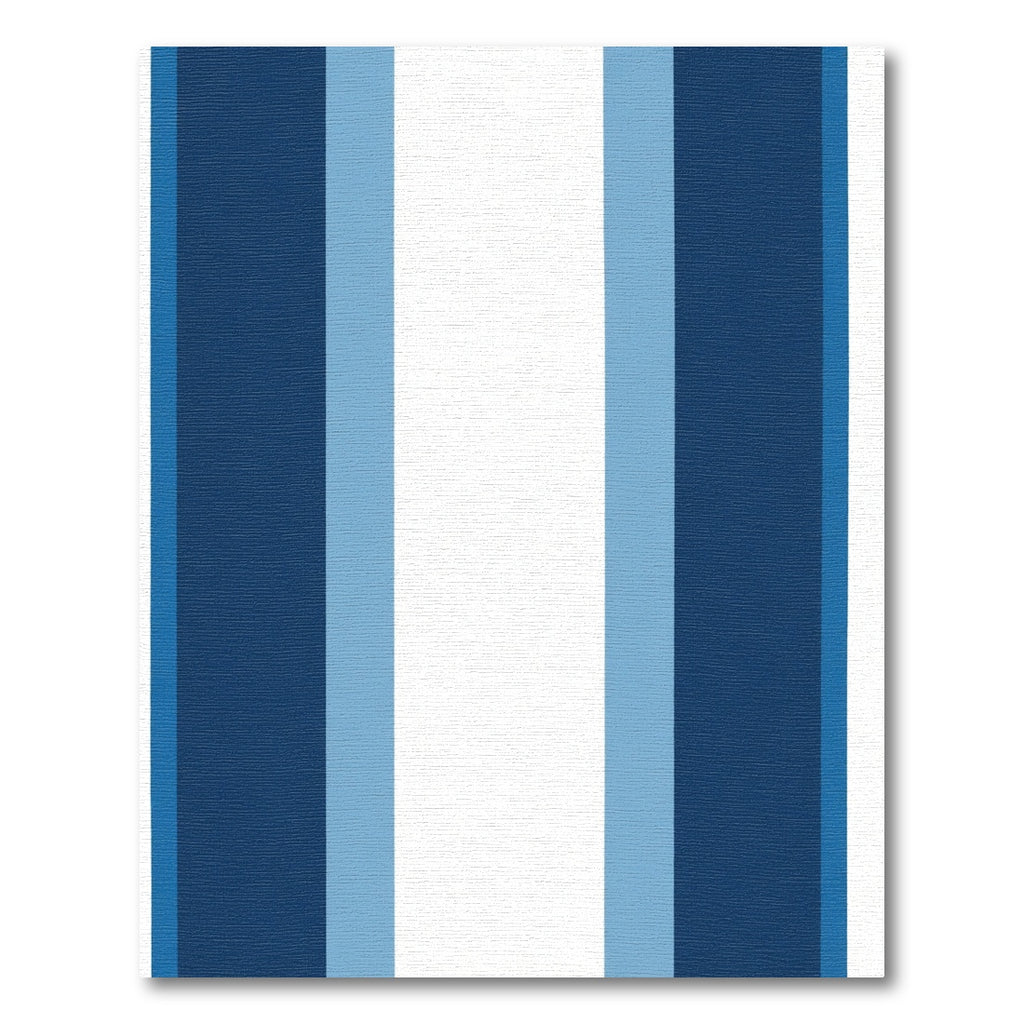 Bold Blue White Stripe Rug