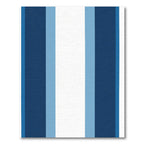 Bold Blue White Stripe Rug