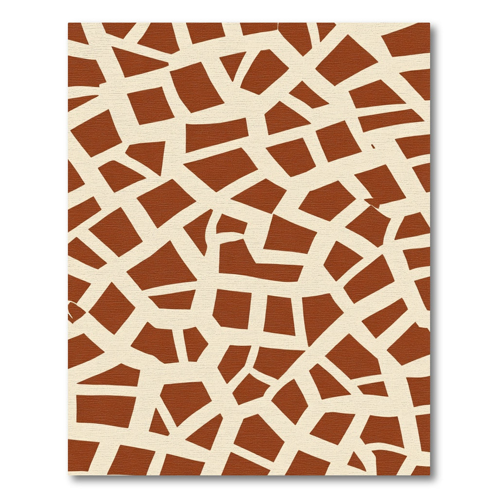 Orange Tan Organic Geometric Overlay Rug