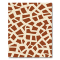 Orange Tan Organic Geometric Overlay Rug
