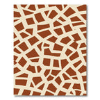 Orange Tan Organic Geometric Overlay Rug