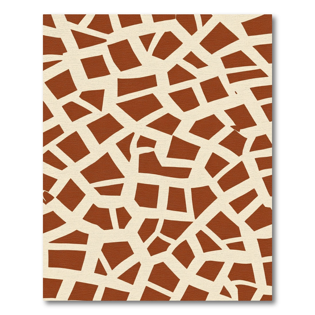 Orange Tan Organic Geometric Overlay Rug
