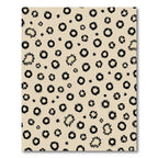 Black Floral Bloom Field Rug
