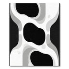 Monochrome Abstract Flowing Waves Rug