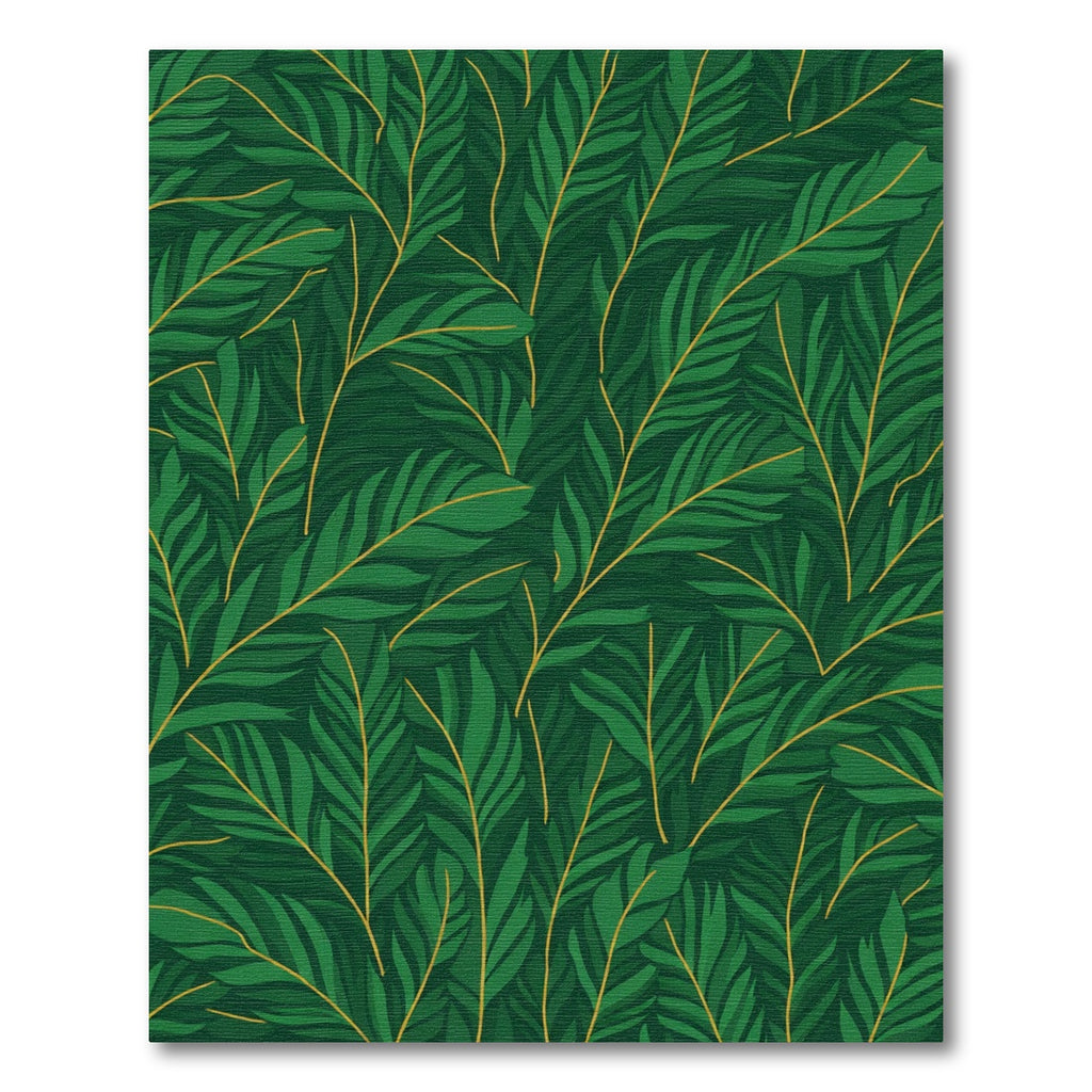 Deep Forest Green Fern Frond Rug