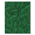 Deep Forest Green Fern Frond Rug