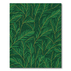 Deep Forest Green Fern Frond Rug