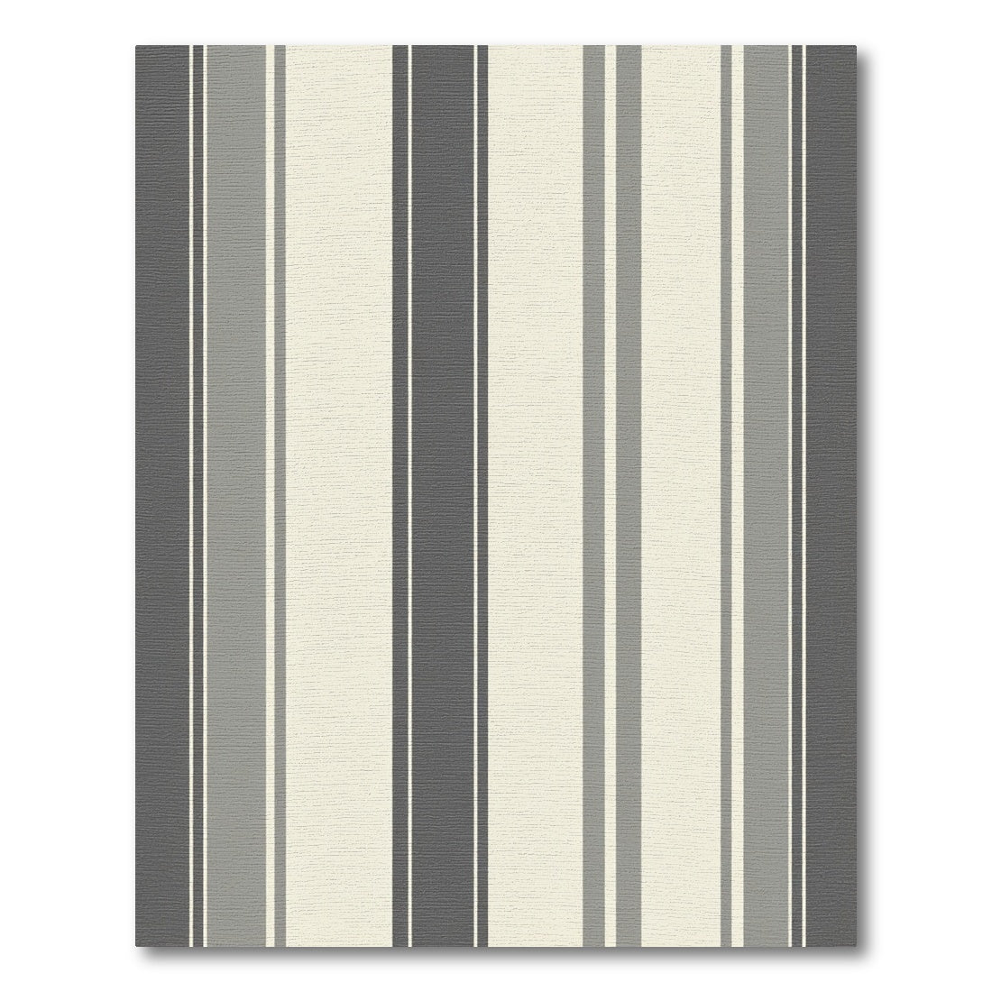 Modern Gray Cream Vertical Stripes Rug