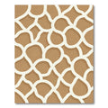 Brown Cream Organic Interlocking Curves Rug
