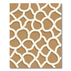 Brown Cream Organic Interlocking Curves Rug