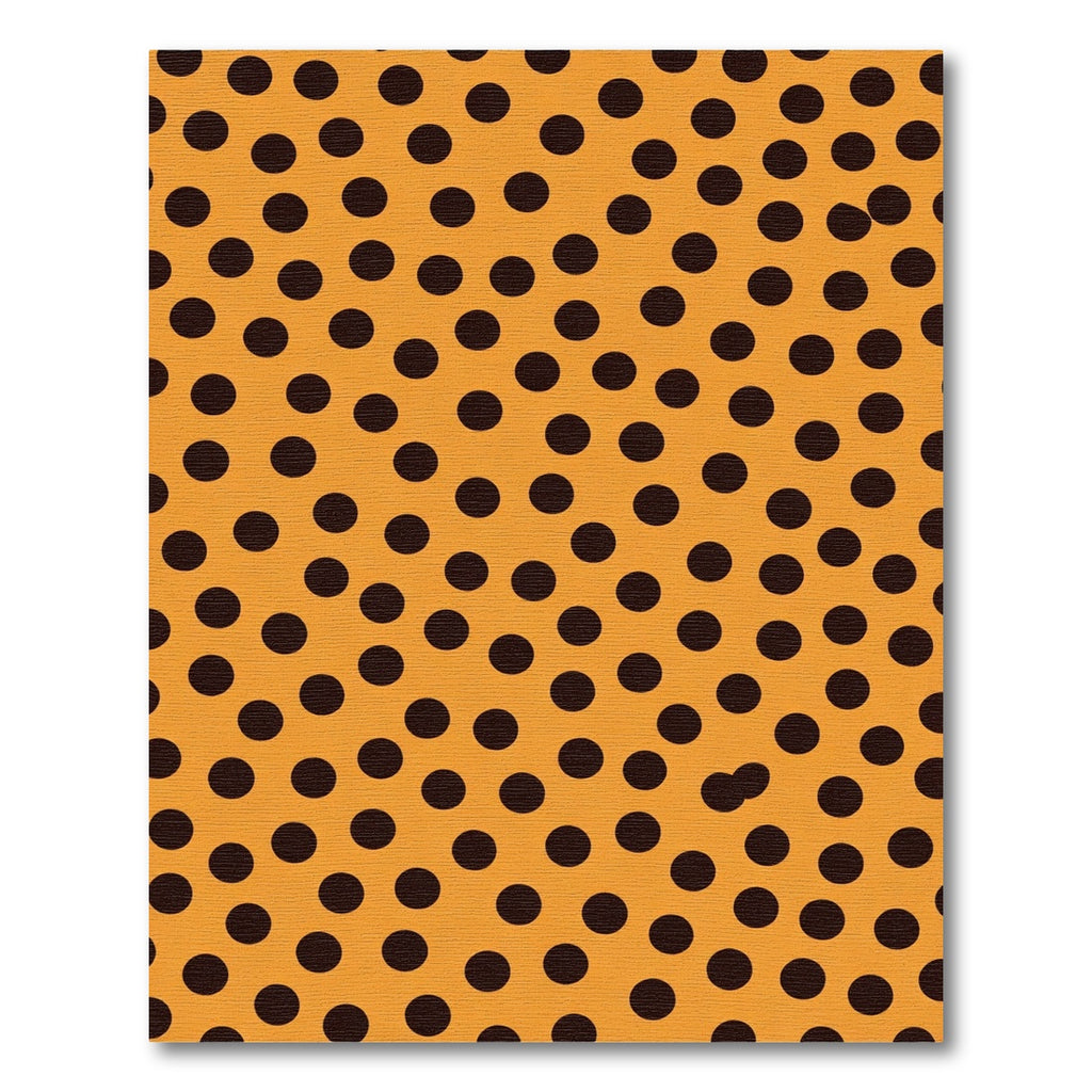Orange Black Polka Dot All Over Rug