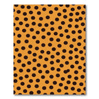 Orange Black Polka Dot All Over Rug