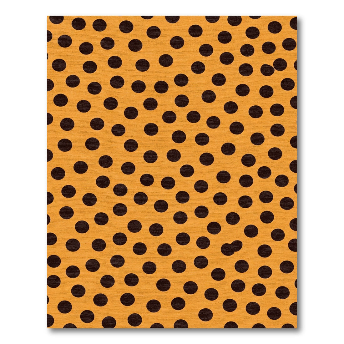 Orange Black Polka Dot All Over Rug