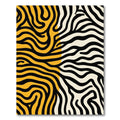 Bold Yellow and Black Wavy Stripes Rug