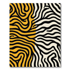 Bold Yellow and Black Wavy Stripes Rug