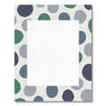 Abstract Teal Blue Grey Circles Rug