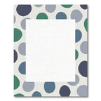 Abstract Teal Blue Grey Circles Rug